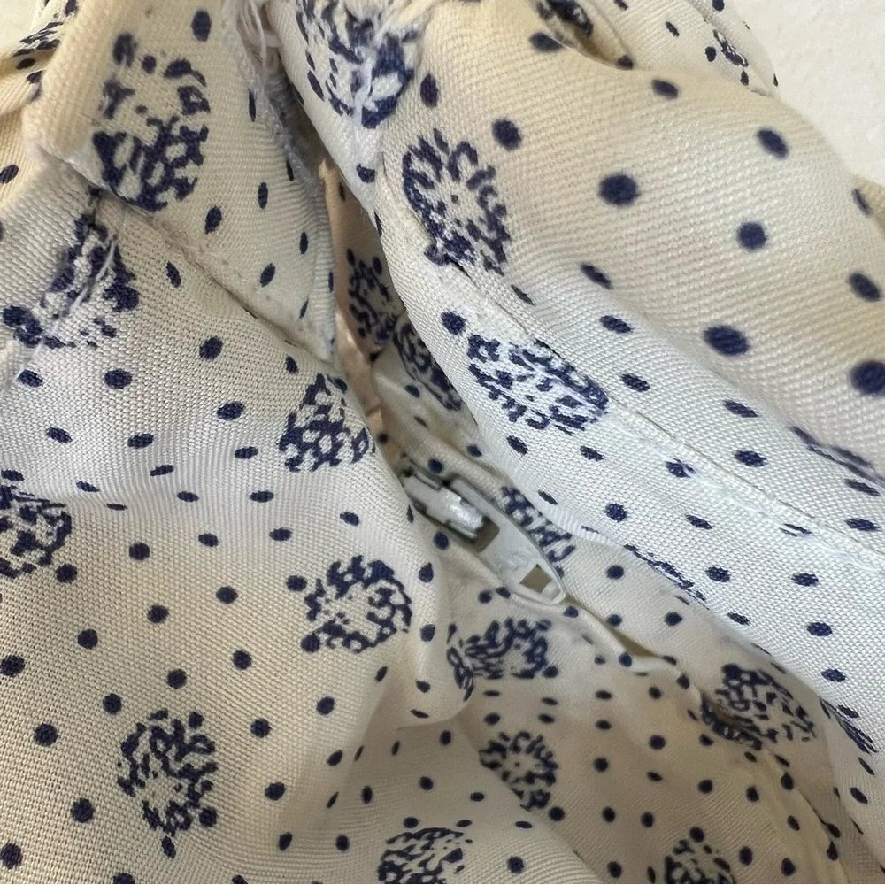 Vintage Union Made JH Collectibles White and Blue Floral Maxi Skirt - Picture 7 of 14